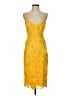 Lulus 100% Polyester Floral Yellow Cocktail Dress Size XS - photo 1