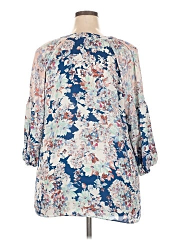 Rose + Olive 3/4 Sleeve Blouse (view 2)