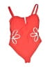 Assorted Brands Hearts Red One Piece Swimsuit Size L - photo 1