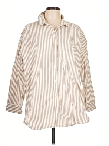 American Eagle Outfitters 3/4 Sleeve Button-Down Shirt (view 1)