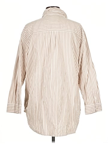 American Eagle Outfitters 3/4 Sleeve Button-Down Shirt (view 2)