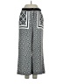 Ann Taylor LOFT 100% Polyester Print Gray Casual Pants Size 0 Petite - photo 1
