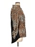 Chico's 100% Polyester Animal Print Brown Long Sleeve Blouse Size Lg (2) - photo 4