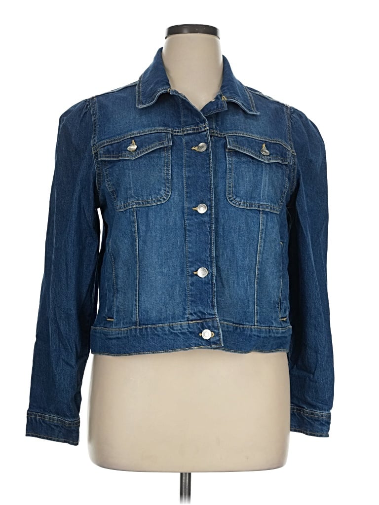 Pre-owned Free Assembly Denim Jacket In Blue