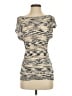 Bebe 100% Polyester Silver Short Sleeve Top Size S - photo 1