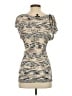 Bebe 100% Polyester Silver Short Sleeve Top Size S - photo 2