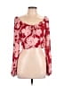 Sienna Sky 100% Polyester Red Long Sleeve Blouse Size L - photo 1