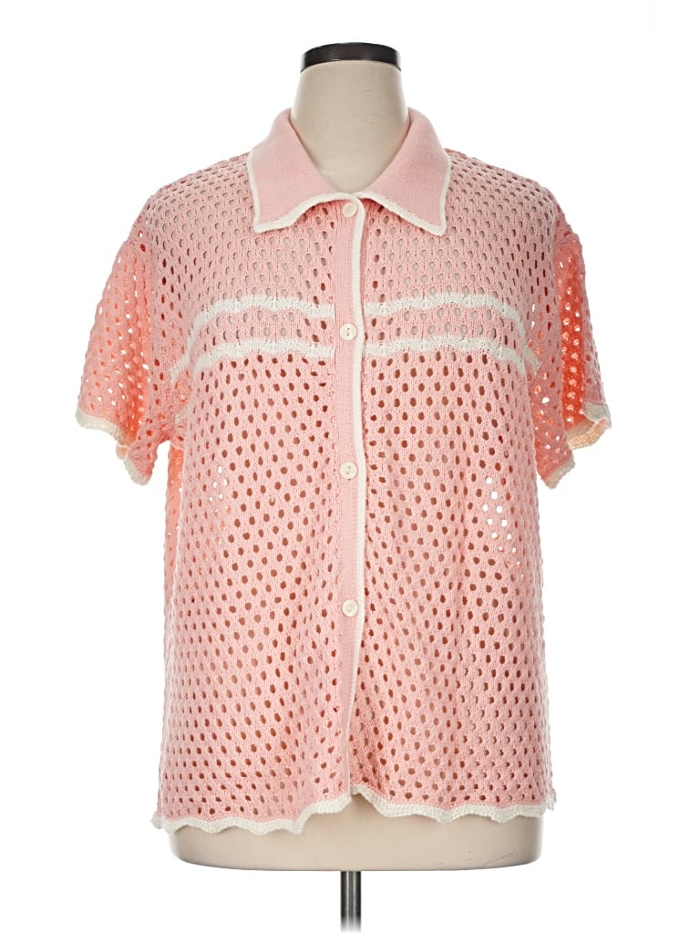 Pre-owned Serra Cardigan Sweater In Pink