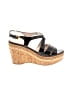 Prada 100% Leather Black Wedges Size EU 37 - photo 1