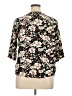 Monday Fun 100% Polyester Floral Black 3/4 Sleeve Blouse Size 1X - photo 2