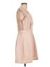 BCBGeneration Solid Pink Tan Cocktail Dress Size 10 - photo 4