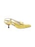 Prada 100% Leather Yellow Green Vintage Heels Size EU 40 - photo 1