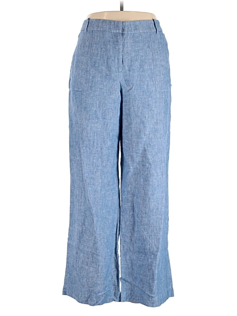 Pre-owned Talbots Linen Pants In Blue