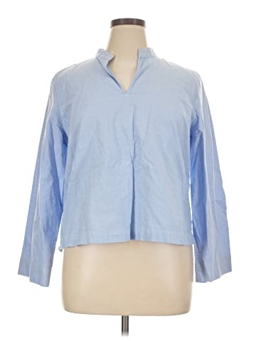 Ann Taylor 3/4 Sleeve Button-Down Shirt (view 1)