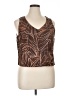 Talbots 100% Cotton Brown Sleeveless Blouse Size 16 Petite - photo 1