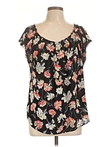 LC Lauren Conrad Short Sleeve Blouse (view 1)