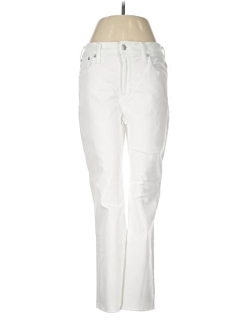 Madewell Kick Out Crop Jeans in Pure White (view 1)