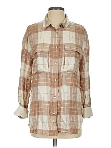 American Eagle Outfitters Long Sleeve Button-Down Shirt (view 1)