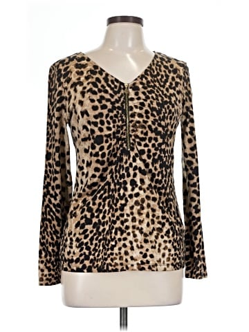 Anne Klein Long Sleeve Henley (view 1)