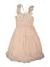 Joyfolie 100% Polyester Solid Tan Dress Size 8 - photo 2
