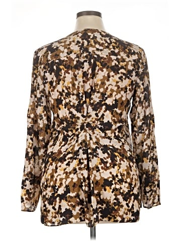 Lafayette 148 New York Long Sleeve Silk Top (view 2)