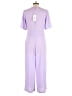 Traffic People 100% Polyester Solid Purple Jumpsuit Size L - photo 2