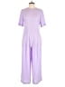 Traffic People 100% Polyester Solid Purple Jumpsuit Size L - photo 1