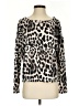 Chaser Animal Print Silver Long Sleeve Top Size S - photo 1