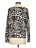 Chaser Animal Print Silver Long Sleeve Top Size S - photo 2