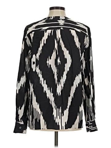 Theory Long Sleeve Silk Top (view 2)