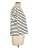 Cable & Gauge Stripes Ivory Short Sleeve Top Size L - photo 4