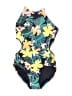Gap Floral Blue One Piece Swimsuit Size 8 - photo 1