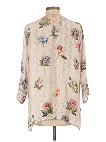 Johnny Was 3/4 Sleeve Silk Top (view 2)
