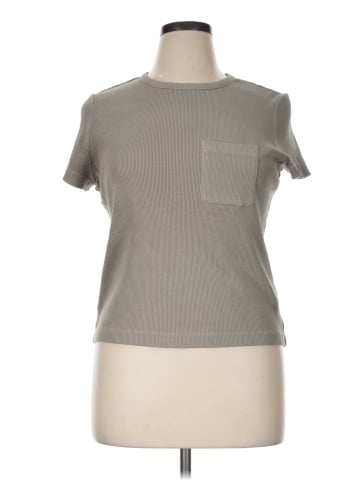 Madewell Garment-Dyed Ribbed Crewneck Pocket Tee (view 1)