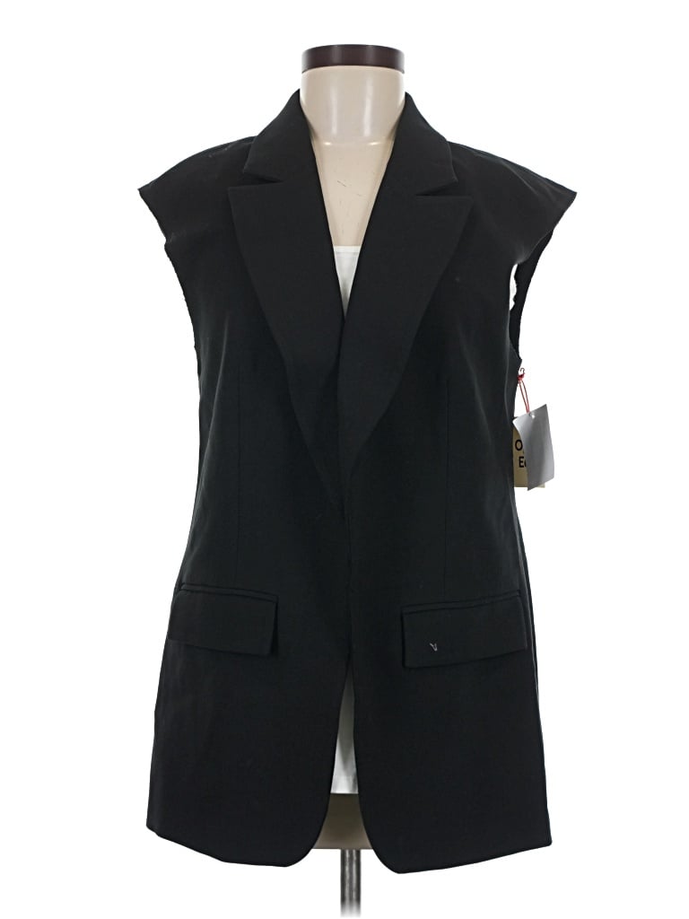 Pre-owned Open Edit Tuxedo Vest In Black