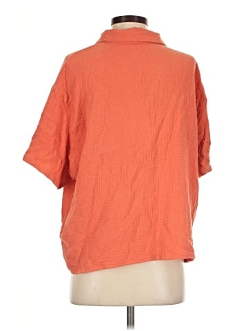 She + Sky 3/4 Sleeve Button-Down Shirt (view 2)