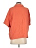 She + Sky Orange 3/4 Sleeve Button-Down Shirt Size S - photo 2