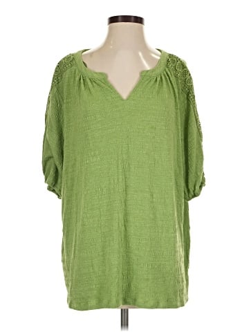 Cable & Gauge Short Sleeve Blouse (view 1)