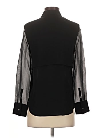 Club Monaco Long Sleeve Silk Top (view 2)