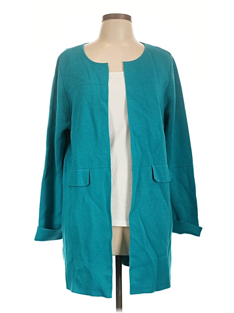 Pre-owned Elle Cardigan Sweater In Teal