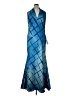 Halston 100% Polyester Argyle Blue Cocktail Dress Size 16 - photo 1
