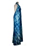 Halston 100% Polyester Argyle Blue Cocktail Dress Size 16 - photo 4
