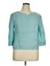 Assorted Brands 100% Linen Teal 3/4 Sleeve Blouse Size XL - photo 1
