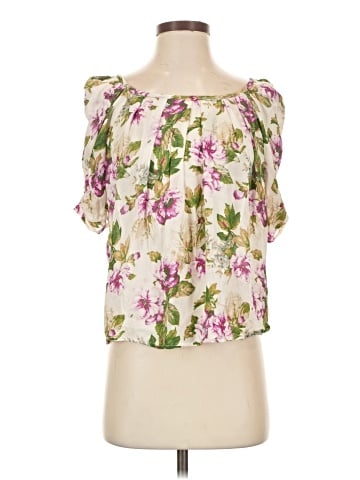 Joie Short Sleeve Silk Top (view 1)