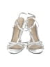 BP. 100% Leather Metallic Silver Sandals Size 10 - photo 2