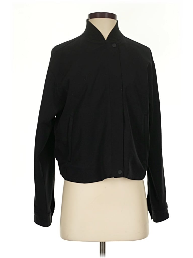 Pre-owned Athleta Track Jacket In Black