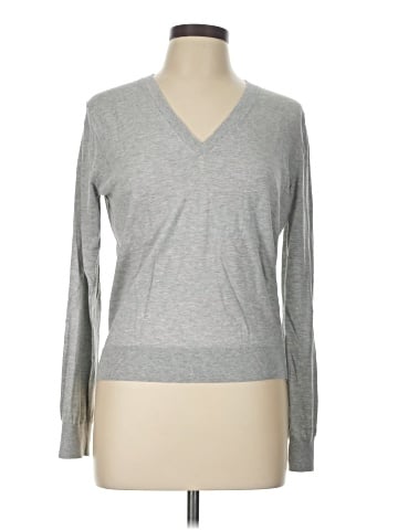 Theory Long Sleeve Silk Top (view 1)