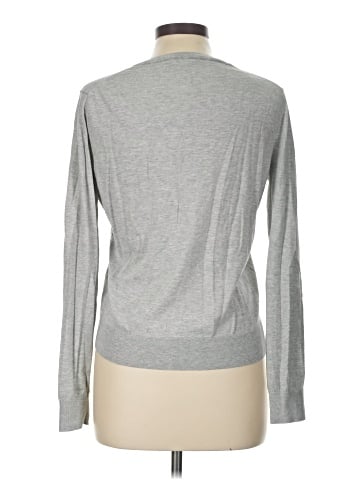 Theory Long Sleeve Silk Top (view 2)