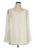 ModCloth 100% Polyester Ivory 3/4 Sleeve Blouse Size 1X - photo 1