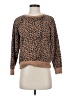 J.Crew Factory Store 100% Cotton Animal Print Brown Pullover Sweater Size S - photo 1